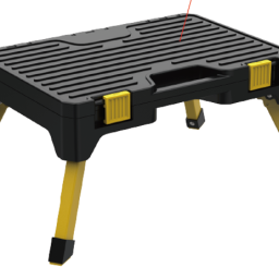 1-Step Step Stool with Tool Box (300lbs Capacity)
